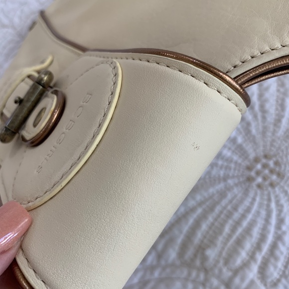NWOT Leather BCBGirls Ivory & Antique Gold Satchel - Picture 8 of 8